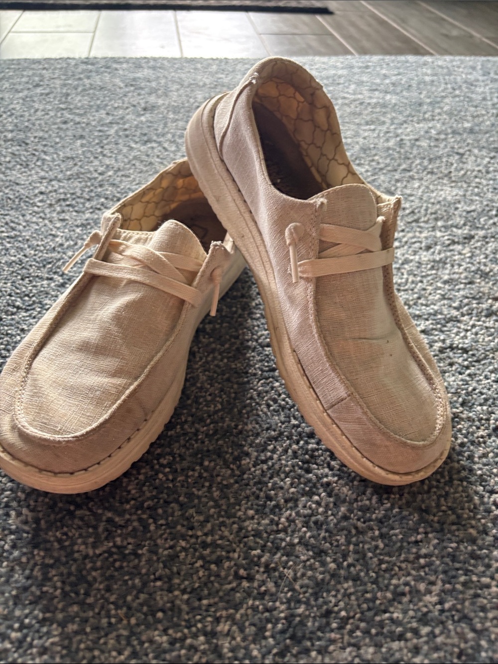 Men's Casual Slip-On Canvas Shoes in Beige